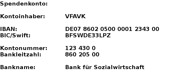 Kontodaten Kontodaten